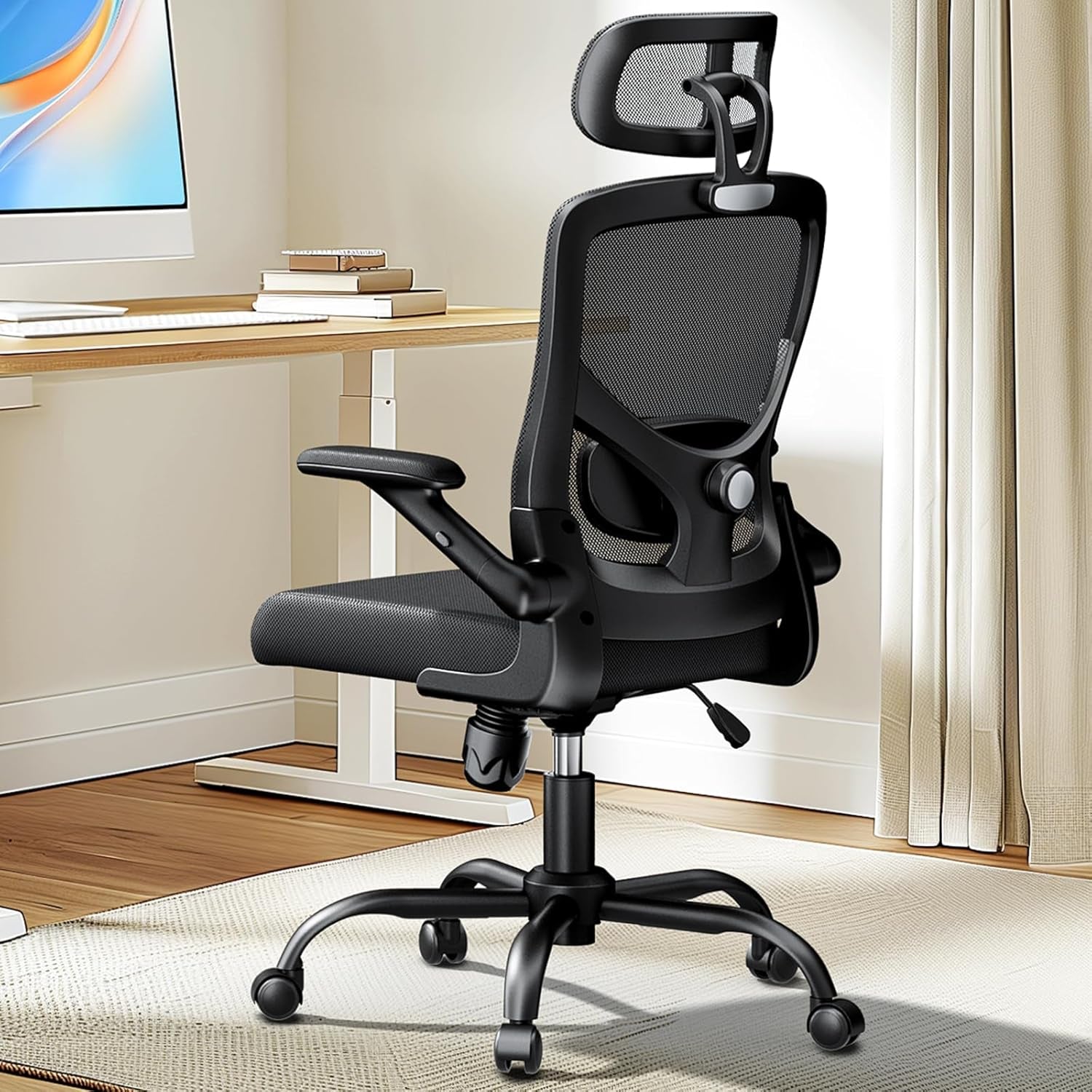 DeskCraft Ergonomic Mesh Chair High Back - Premium Home Office Ergonomic Chair