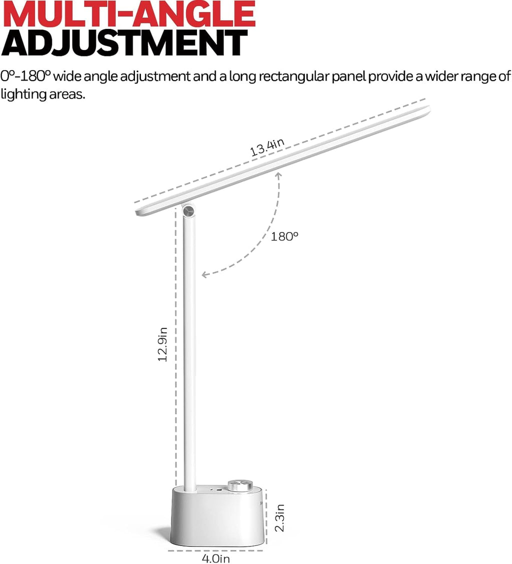 Minimalist Home Office Desk Setup with DeskCraft LED Lamp
