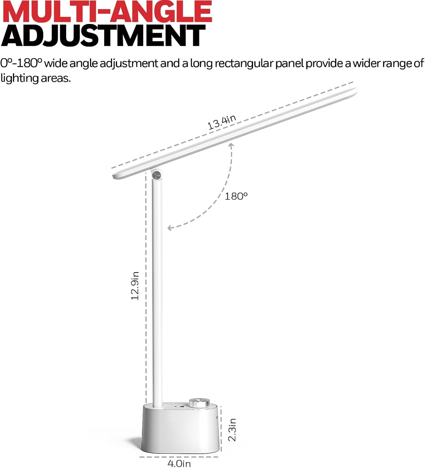Minimalist Home Office Desk Setup with DeskCraft LED Lamp