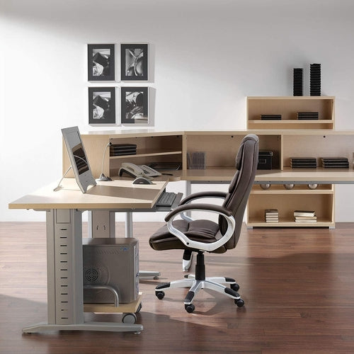 DeskCraft High-Back Padded Ergonomic Office Chair - Full Front View