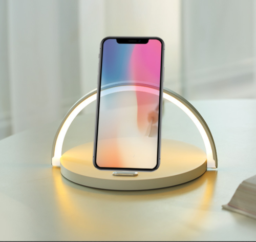 Close-up of Wireless Charging Technology in DeskCraft Charger Block