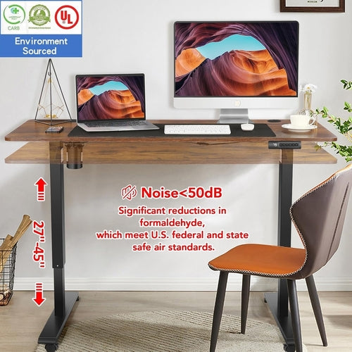 Side Angle View Showcasing Ergonomic Design of DeskCraft Home Office Desk