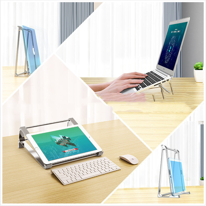 Sleek aluminum laptop stand from DeskCraft in modern home office workspace