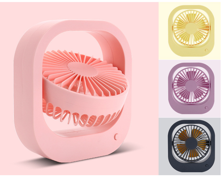 Compact USB Desk Fan with Adjustable 360-Degree Head by DeskCraft