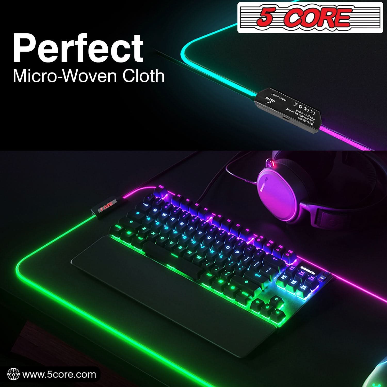 DeskCraft RGB Gaming Mouse Pad 12 Modes