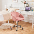 DeskCraft Velvet Desk Chair Pink