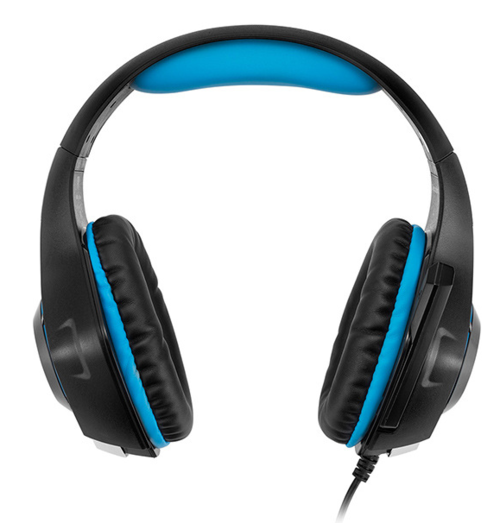 Black DeskCraft Gaming Headset with RGB Lighting for Desk Setup