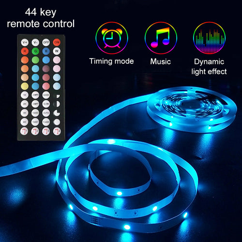 RGB LED Strip Mounted on Modern Desk Setup by DeskCraft