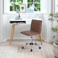 DeskCraft Mid-Back Ribbed Task Chair - Premium Ergonomic Home Office Seating