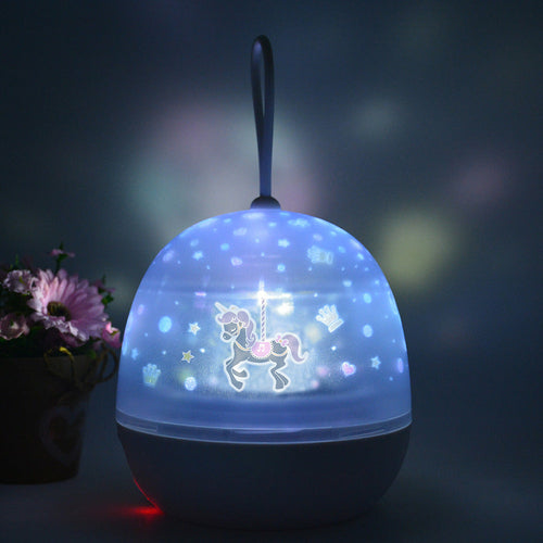 Close-up of DeskCraft Night Light Projector's sleek design and rotating feature