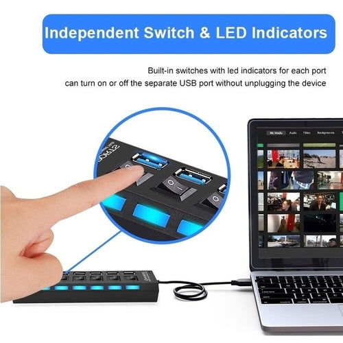DeskCraft USB Hub from multiple angles showcasing compact design