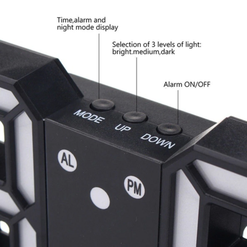 Side Angle View Showing Clock's Slim Profile and Mounting Options