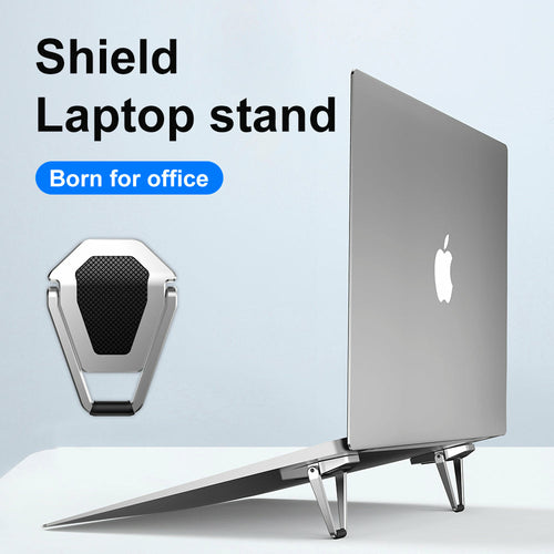 Adjustable laptop stand showcasing multiple angle settings for ergonomic work