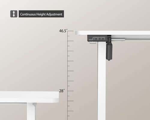 Full Workspace View Featuring DeskCraft Electric Standing Desk in Modern Home Office
