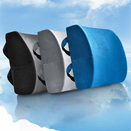 DeskCraft Memory Foam Lumbar Cushion - Premium Ergonomic Home Office Support