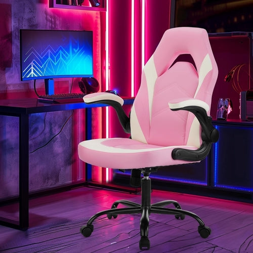 DeskCraft Gaming Chair Pink - Premium Ergonomic Home Office Chair Full View