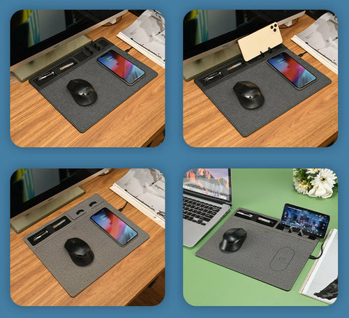 DeskCraft Mousepad Showing Wireless Charging Technology in Action