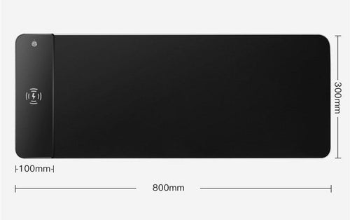 DeskCraft Mouse Pad in Modern Workspace with Smartphone Charging