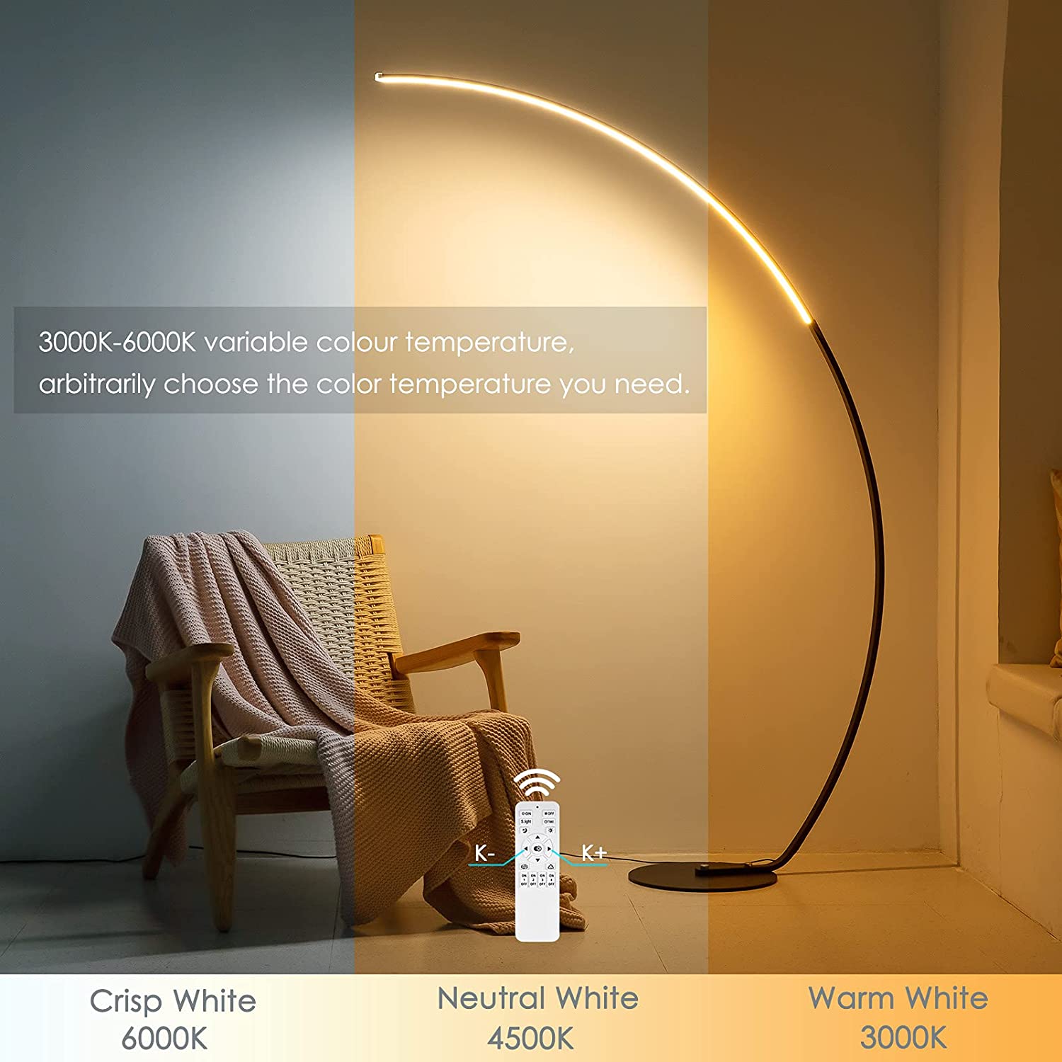 DeskCraft RGBW Curve Floor Lamp