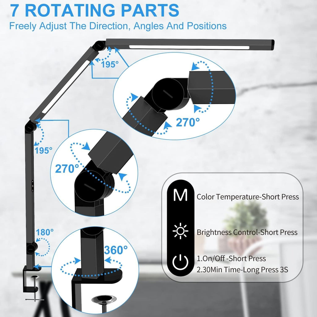 Sleek Modern Design of DeskCraft Professional LED Desk Lighting