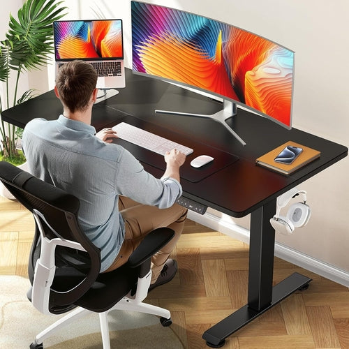DeskCraft Electric Standing Desk 47in Premium - Full Product View in Modern Home Office