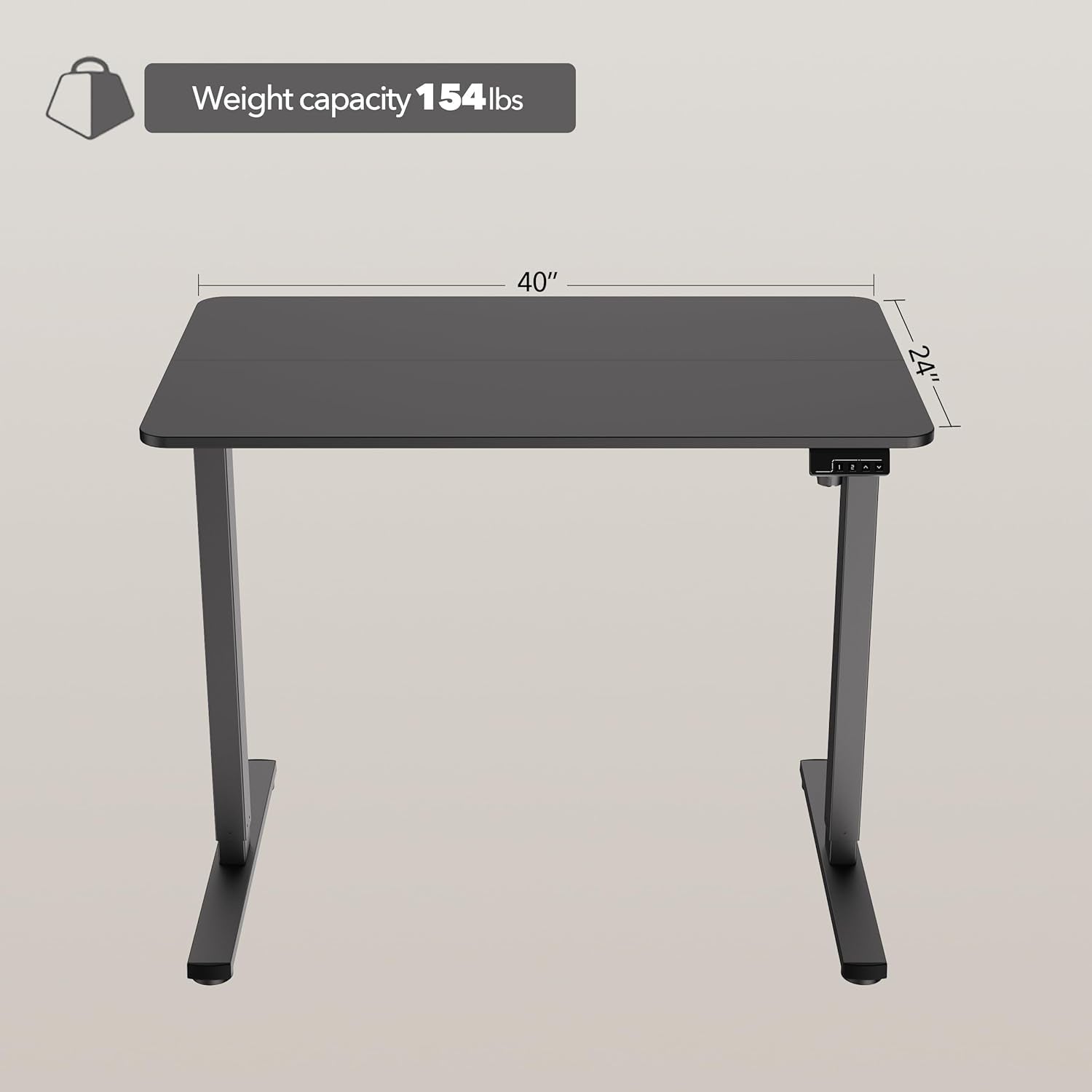 Close-up of DeskCraft desk height adjustment mechanism in home office setting