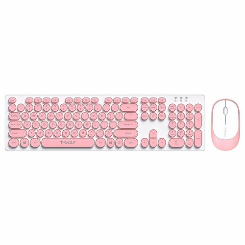 Full Wireless Keyboard & Mouse Set in Sleek Matte Black Finish