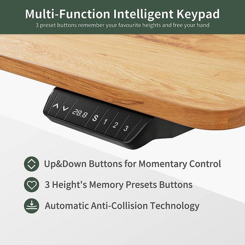 Close-up of DeskCraft Standing Desk Memory Control Panel and Motor System