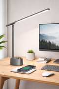 DeskCraft LED Lamp USB-A & USB-C Gray