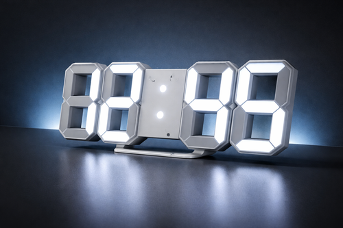 DeskCraft 3D LED Digital Wall Clock - Premium Home Office Desk Accessory