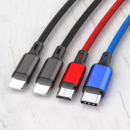 Compact 2-pack multi-charging cable for professional home office workspace