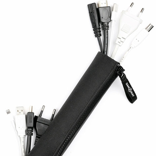 DeskCraft Cable Management Sleeve - Professional Home Office Cable Organization