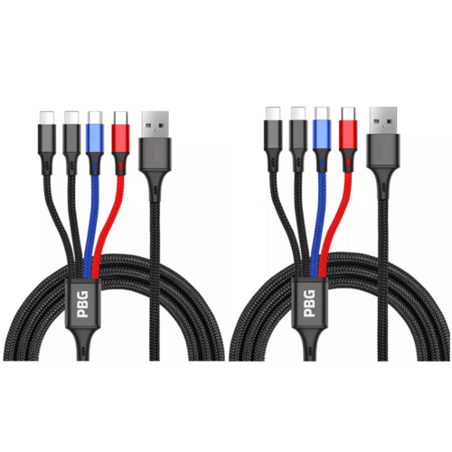 Multiple device charging cable set with universal connectors by DeskCraft