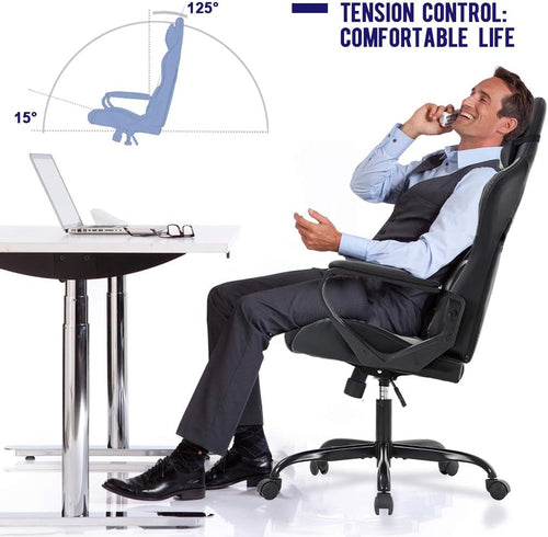 White Ergonomic Chair Side View with Lumbar Support Detail