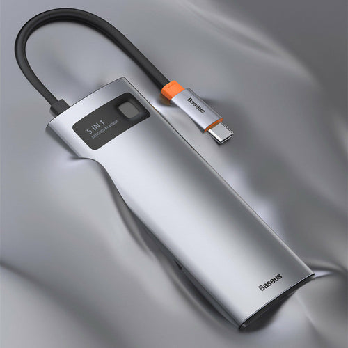 DeskCraft 5-in-1 USB-C Hub Docking Station for Professional Home Office Setup