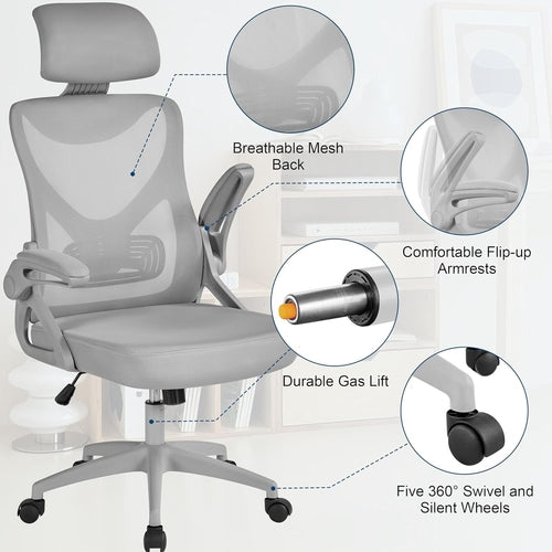 Detailed View of DeskCraft Chair's Robust Base and Smooth-Rolling Casters