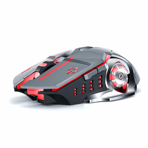 Close-up of RGB lighting on DeskCraft Gaming Mouse
