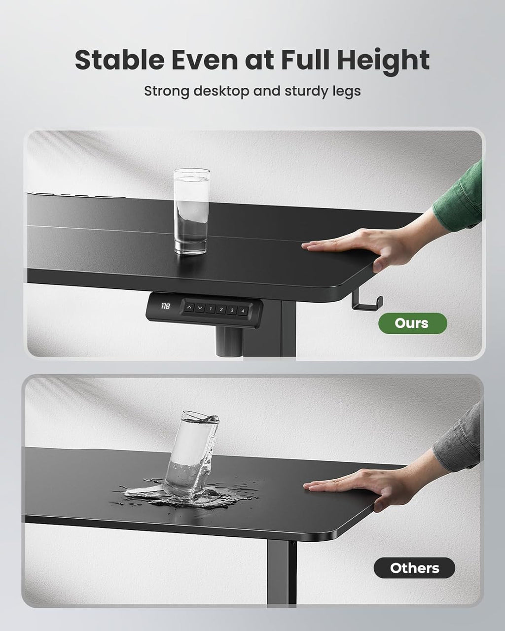DeskCraft Memory Standing Desk 48" White