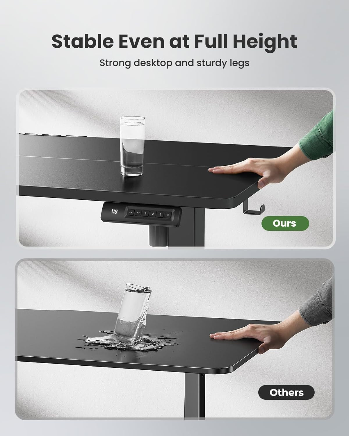 DeskCraft Memory Standing Desk 48" White