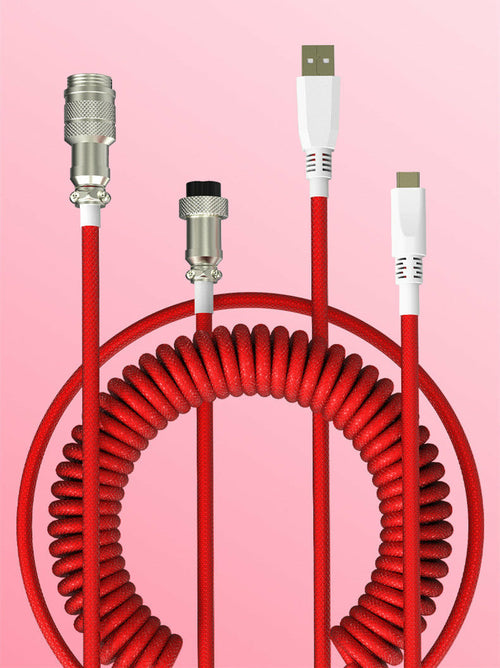 Braided Mechanical Keyboard Cable in Workspace Setup by DeskCraft