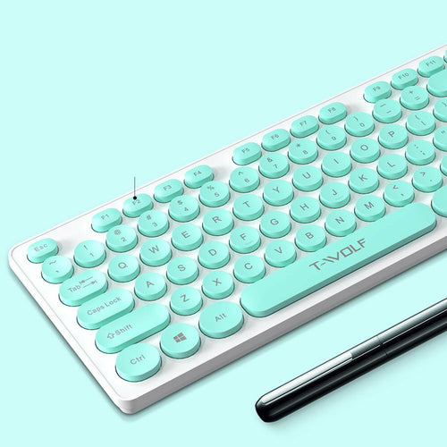 Wireless Keyboard Closeup with Ergonomic Design from DeskCraft