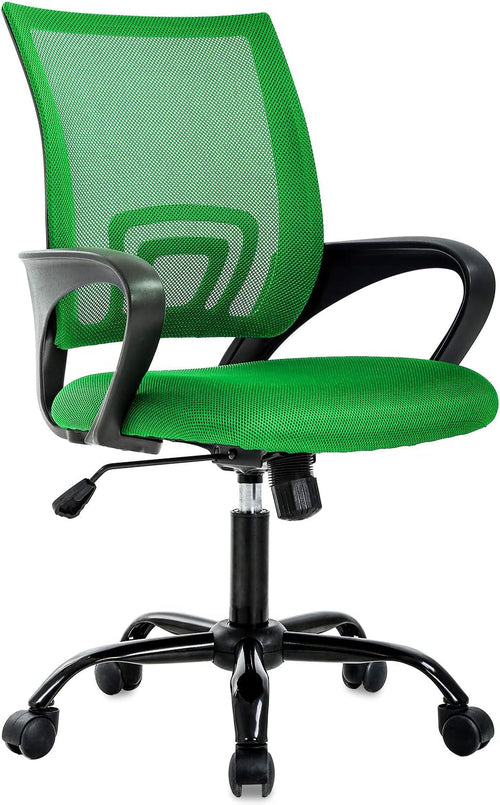 Close-up of DeskCraft Chair's Lumbar Support and Breathable Mesh