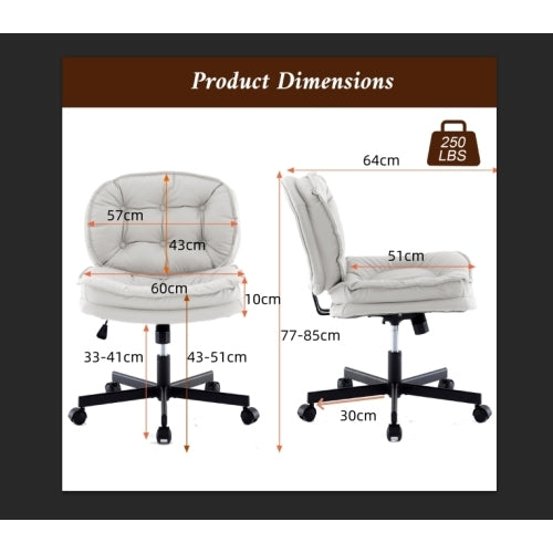 Close-up of DeskCraft Chair's Adjustable Mechanism and Mesh Back