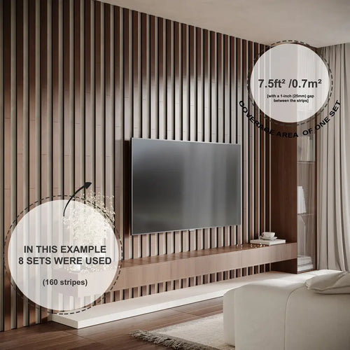Close-up of DeskCraft Acoustic Panel Wood Slat Design