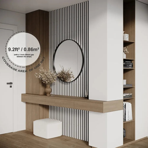 DeskCraft Wood Acoustic Panel Mounted in Modern Home Office Setting