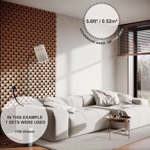 DeskCraft Acoustic Panel Side Angle Showing Geometric 3D Mosaic Design