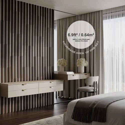 Sleek acoustic panel installed in modern home office desk setup by DeskCraft