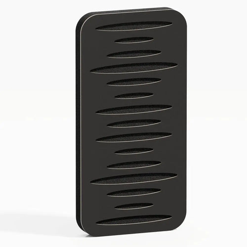 Side angle view showing slim profile of DeskCraft sound panel