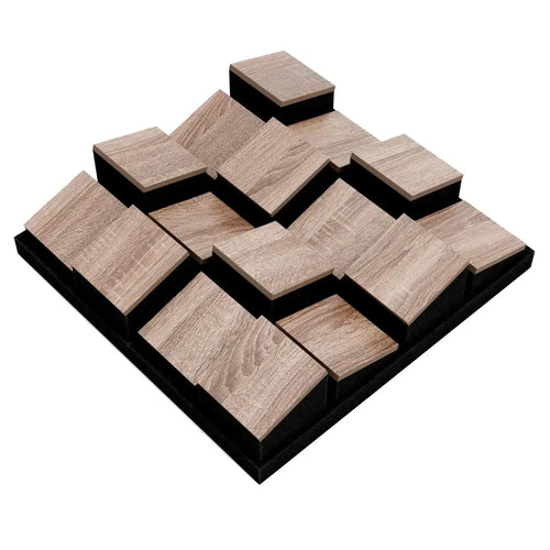 Close-up of 3D Geometric Acoustic Panel Design by DeskCraft