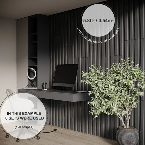 DeskCraft sound absorption panel side angle showing wood grain details